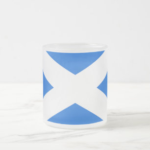 Taza De Cristal Esmerilado Mugcn de la bandera escocesa
