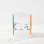 Taza De Cristal Esmerilado Mugcnt Irish Flag<br><div class="desc">Bandera Irlandesa Frosted Glass Mug Design © Trinkets and Things 2017 - AHP Design. Todos Los Derechos Reservados.</div>