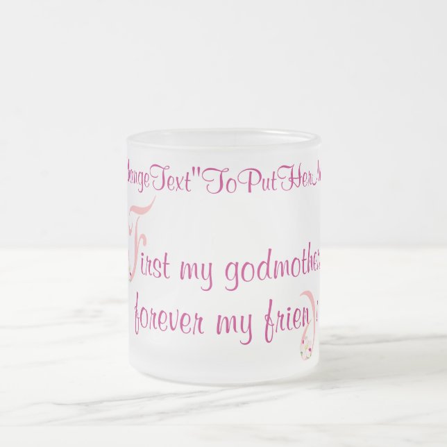 Taza De Cristal Esmerilado mugElegance_First Mi padrina (Centro)