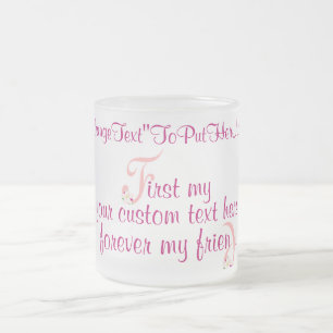 Taza De Cristal Esmerilado mugElegance_First mi su texto de encargo