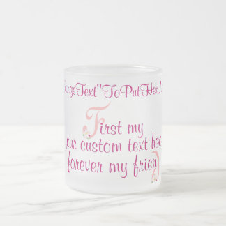 Taza De Cristal Esmerilado mugElegance_First mi su texto de encargo