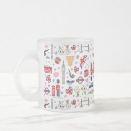 Taza De Cristal Esmerilado Mugre clásica de Londres