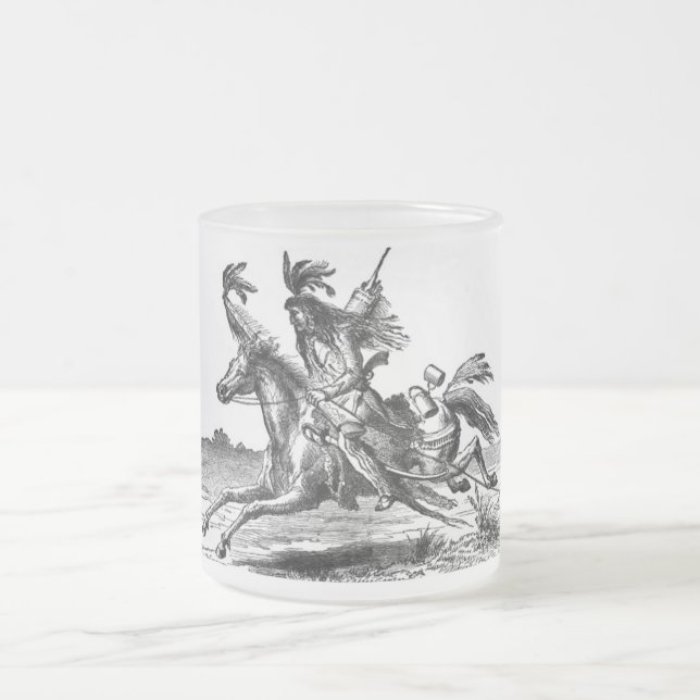 Taza De Cristal Esmerilado Mugre de caballo indio (Centro)