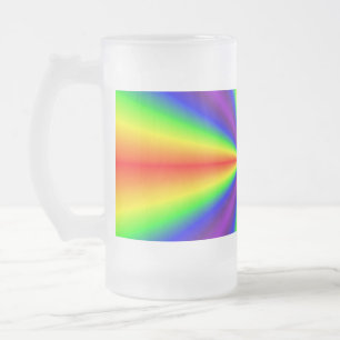 Taza De Cristal Esmerilado Mugre de cruz arcoiris