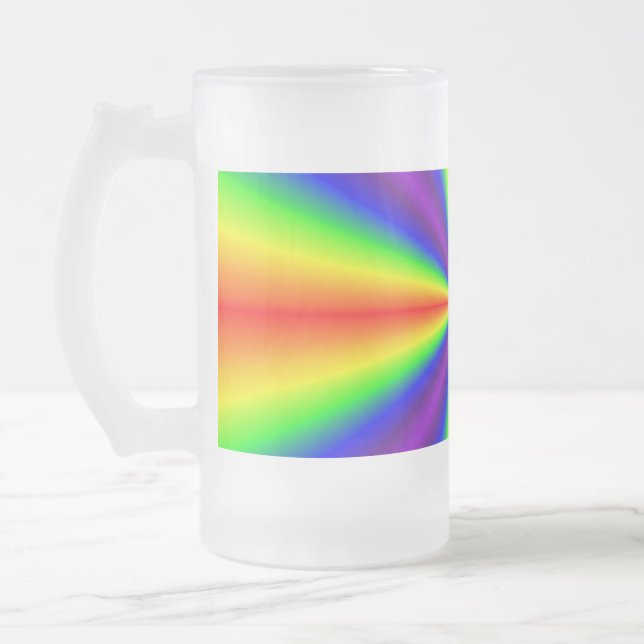 Taza De Cristal Esmerilado Mugre de cruz arcoiris (Izquierda)