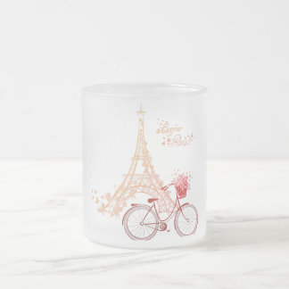 Taza De Cristal Esmerilado Mugre de diseño de París