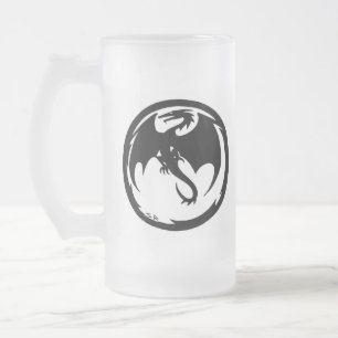 Taza De Cristal Esmerilado Mugre de dragón negro