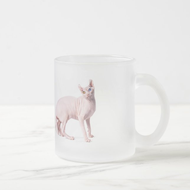 Taza De Cristal Esmerilado Mugre de esfínx blanco (Derecha)