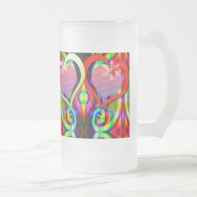 Taza De Cristal Esmerilado Mugre de feriado familiar (Derecha)