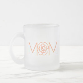 Taza De Cristal Esmerilado Mugre de flores de mamá