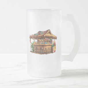 Taza De Cristal Esmerilado Mugre de Frost Bar Tiki