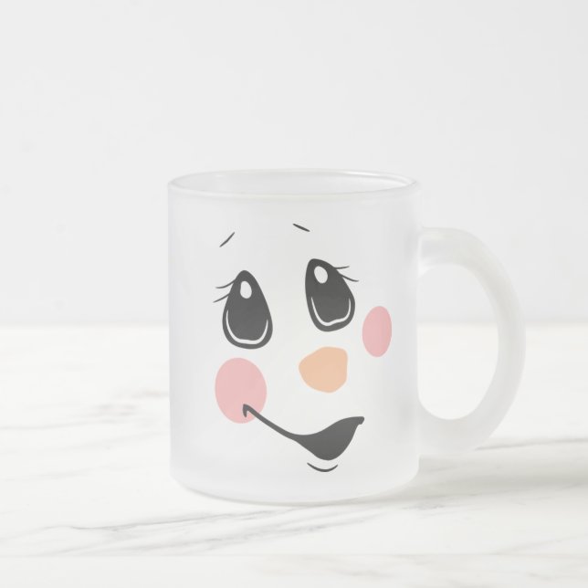 Taza De Cristal Esmerilado Mugre de hombre de nieve (Derecha)