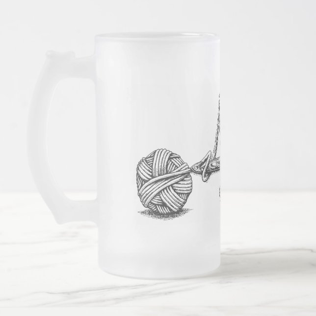 Taza De Cristal Esmerilado Mugre de la Guardia Crochet de NYC escarpada (Izquierda)
