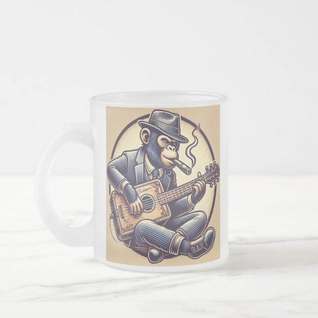 Taza De Cristal Esmerilado Mugre de mono de caja (Izquierda)