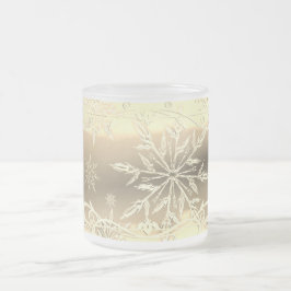 Taza De Cristal Esmerilado Mugre de nieve dorada