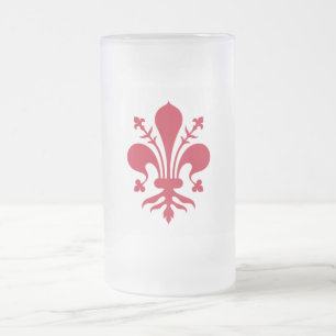 Taza De Cristal Esmerilado Mugre de vidrio escarpado con bandera de Florencia