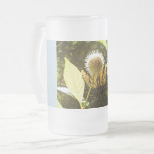 Taza De Cristal Esmerilado Mugre de vidrio oxidado en monarca amarillo