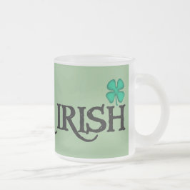 Taza De Cristal Esmerilado Mugre de vidrio verde negro irlandés