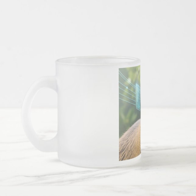 Taza De Cristal Esmerilado mugre divertida de capibara (Izquierda)
