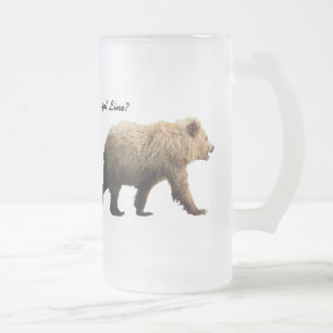 Taza De Cristal Esmerilado Mugre escarcha con osos