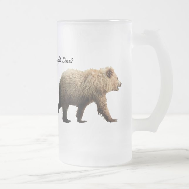 Taza De Cristal Esmerilado Mugre escarcha con osos (Derecha)