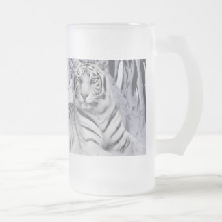 Taza De Cristal Esmerilado Mugre frío de tigre siberiano