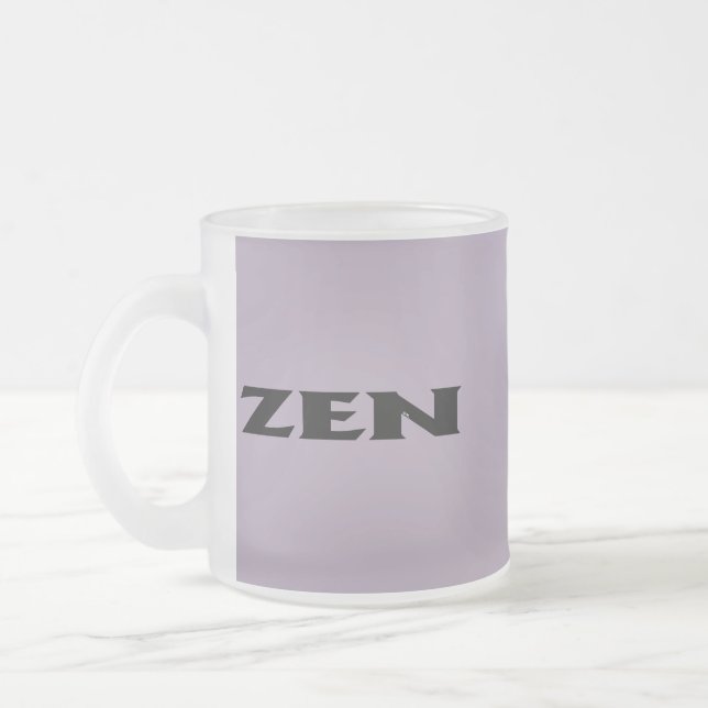 Taza De Cristal Esmerilado Mugre gris oscuro de Zen (Izquierda)