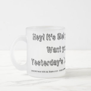 Taza De Cristal Esmerilado Mugre hacia delante