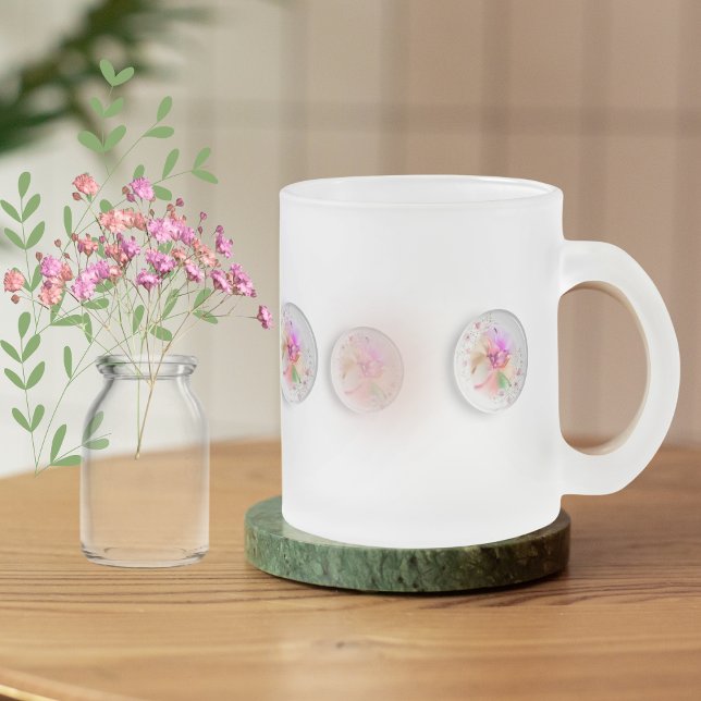 Taza De Cristal Esmerilado Mugre helada de la esfera floral (Subido por el creador)