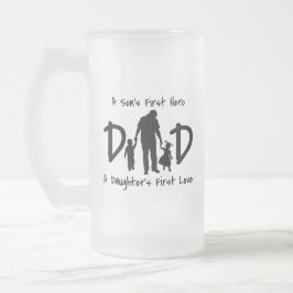 Taza De Cristal Esmerilado Mugre helada de papá