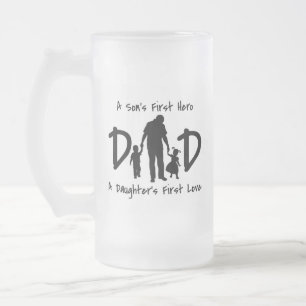 Taza De Cristal Esmerilado Mugre helada de papá