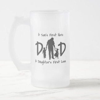 Taza De Cristal Esmerilado Mugre helada de papá