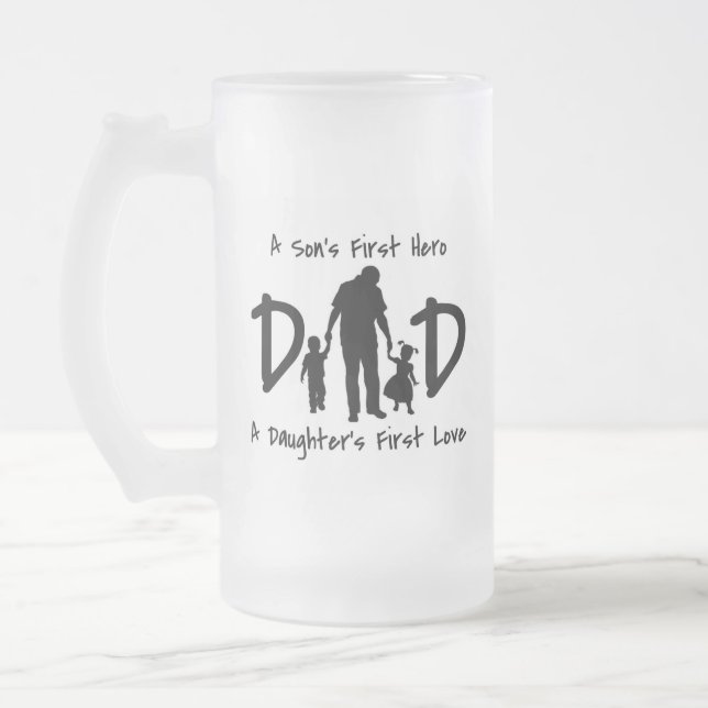 Taza De Cristal Esmerilado Mugre helada de papá (Izquierda)