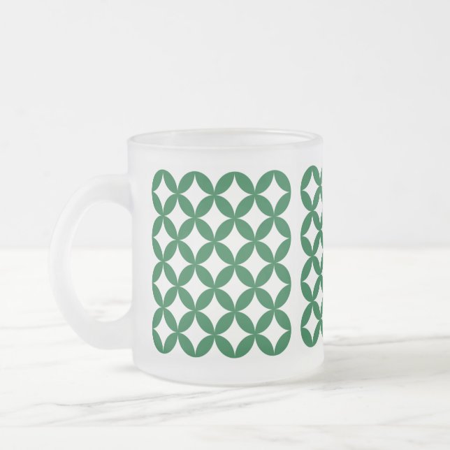 Taza De Cristal Esmerilado Mugre helada de Shippo verde (Izquierda)