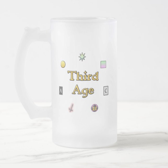 Taza De Cristal Esmerilado Mugre helada de tercera edad (Izquierda)