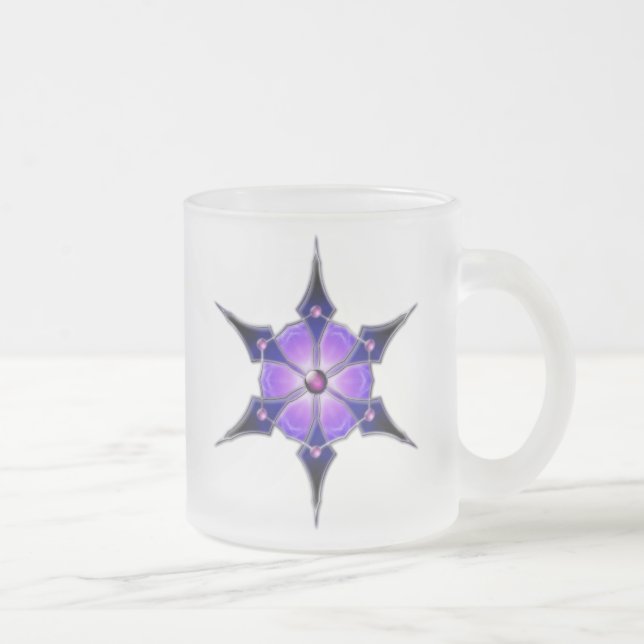 Taza De Cristal Esmerilado Mugre helada fría y escarcha (Derecha)