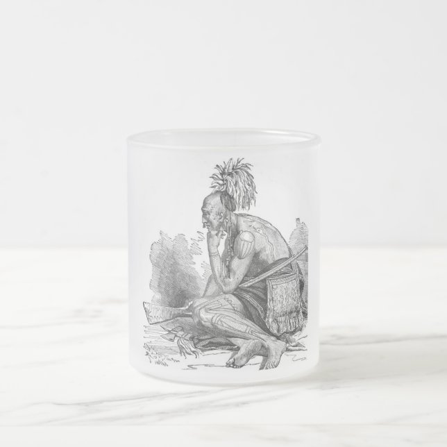 Taza De Cristal Esmerilado Mugre indio (Centro)