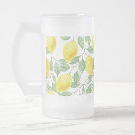Taza De Cristal Esmerilado Mugre limón escarchado