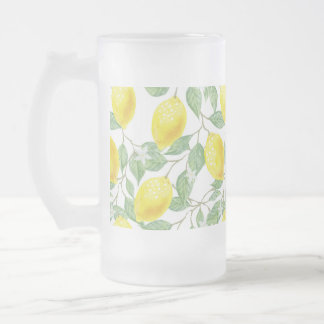 Taza De Cristal Esmerilado Mugre limón escarchado