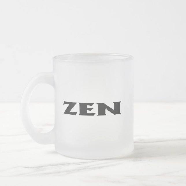 Taza De Cristal Esmerilado Mugre negra de Zen (Izquierda)