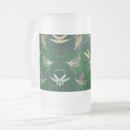 Taza De Cristal Esmerilado Mugre verde escarcha