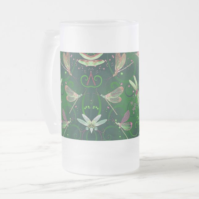 Taza De Cristal Esmerilado Mugre verde escarcha (Anverso izquierdo)