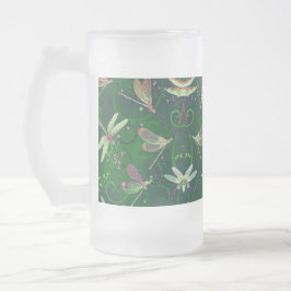 Taza De Cristal Esmerilado Mugre verde escarcha