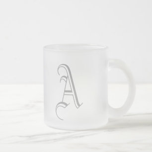 Taza De Cristal Esmerilado Mugs de monograma