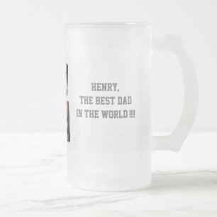 Taza De Cristal Esmerilado Mugs del Día del Padres Personalizados AGREGAN TU 