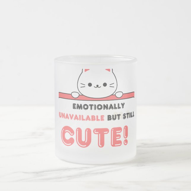 Taza De Cristal Esmerilado Mugs divertidos y suaves (Centro)