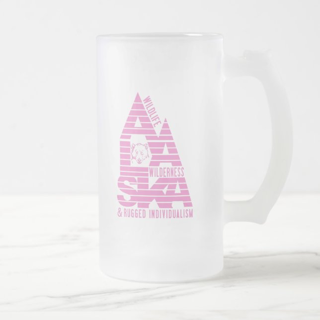 Taza De Cristal Esmerilado Mugs personalizados de ALASKA (Derecha)