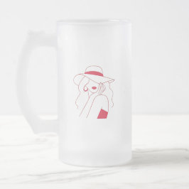 Taza De Cristal Esmerilado Mujer