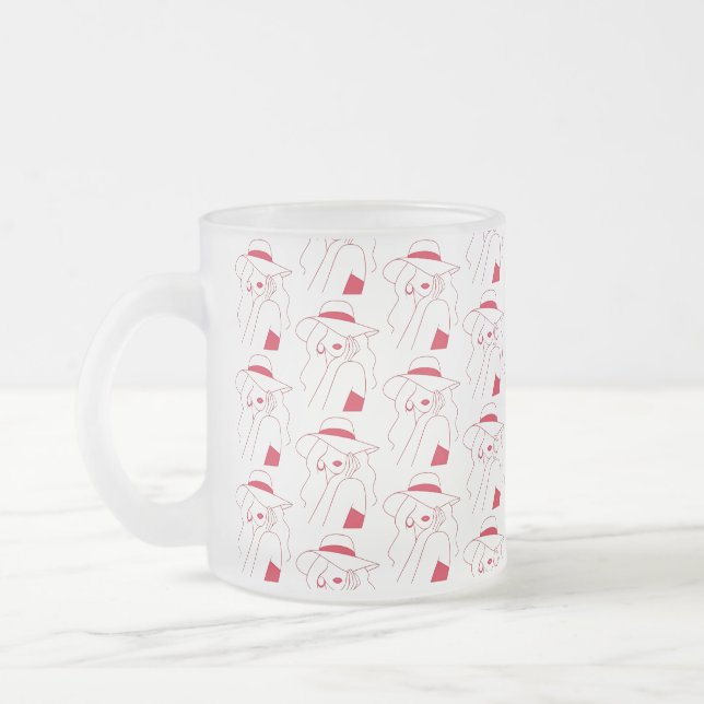 Taza De Cristal Esmerilado Mujer (Izquierda)