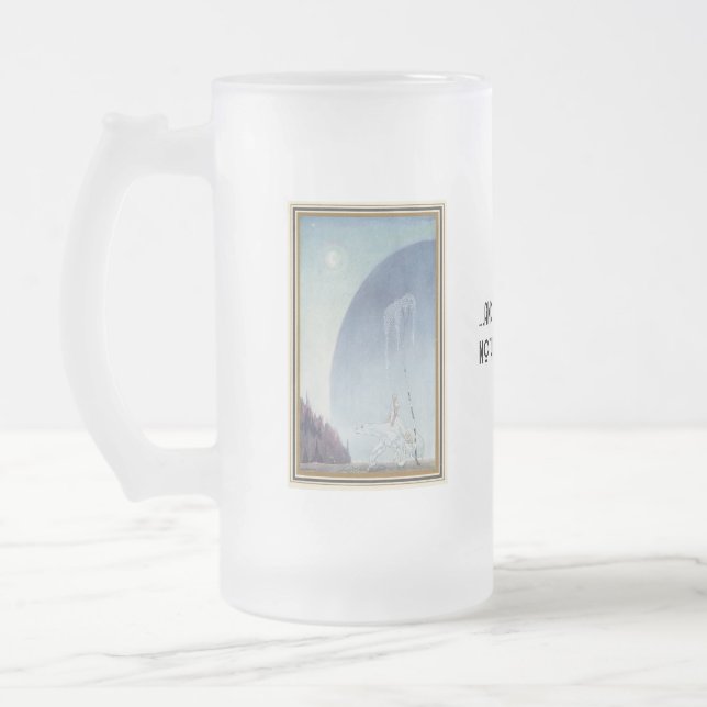 Taza De Cristal Esmerilado Mujer de Kay Nielsen montando oso polar (Izquierda)